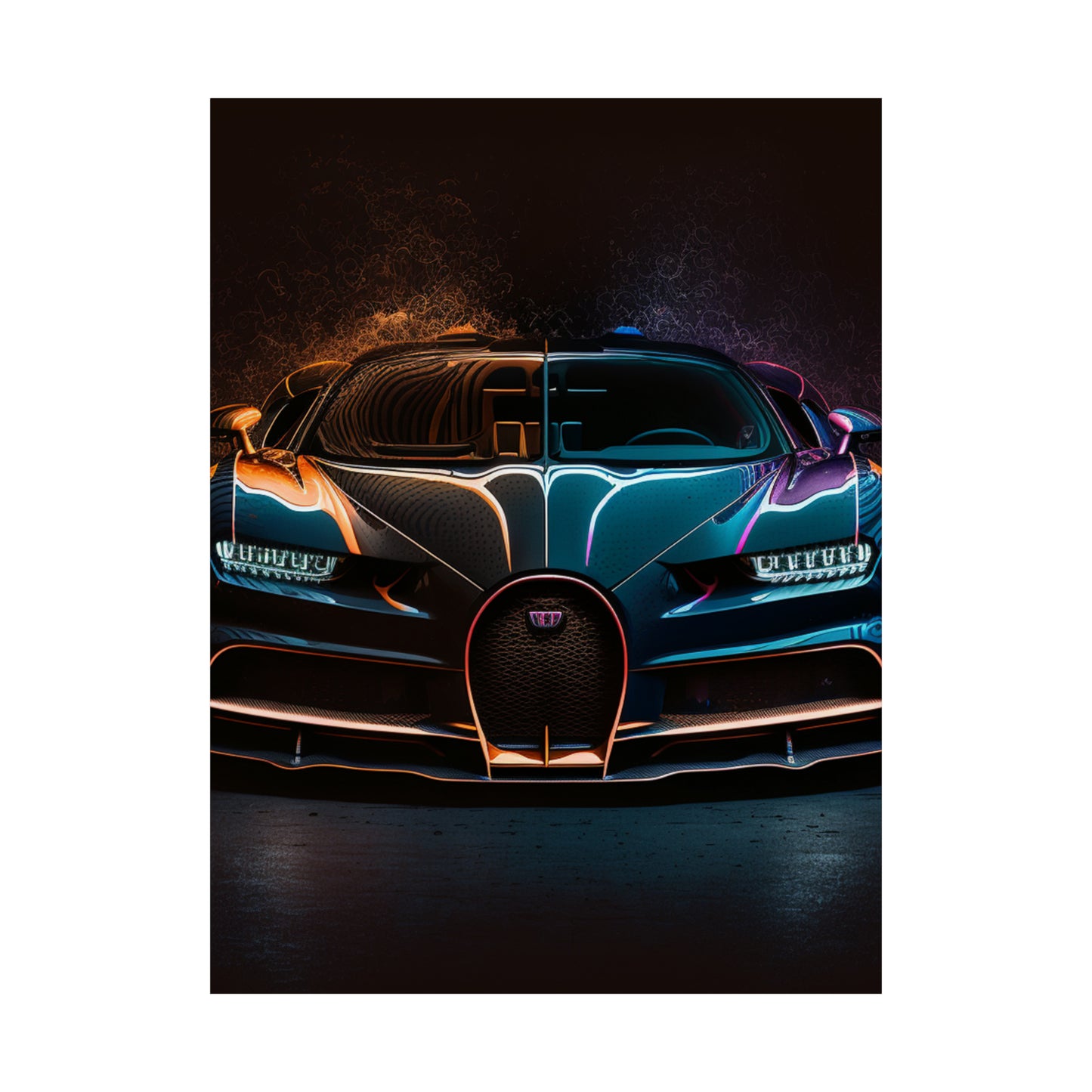 Premium Matte Vertical Posters Bugatti Chiron Super 3