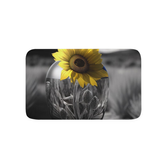 Memory Foam Bath Mat Yellw Sunflower in a vase 3