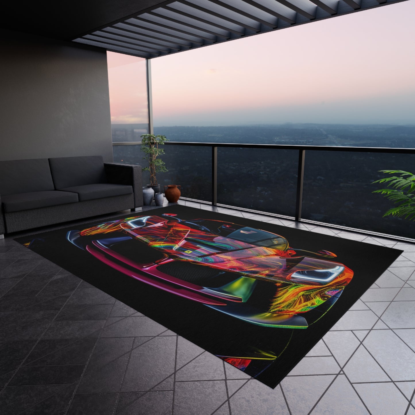 Outdoor Rug  Ferrari Neon 3