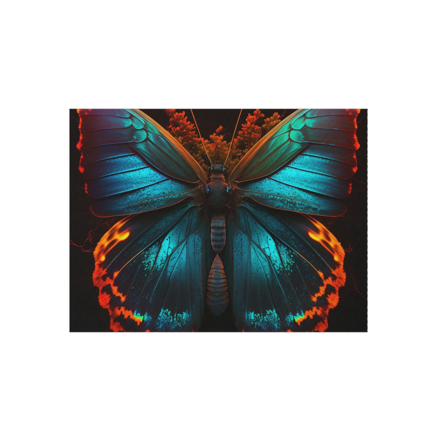 Outdoor Rug  Neon Butterfly Flair 3