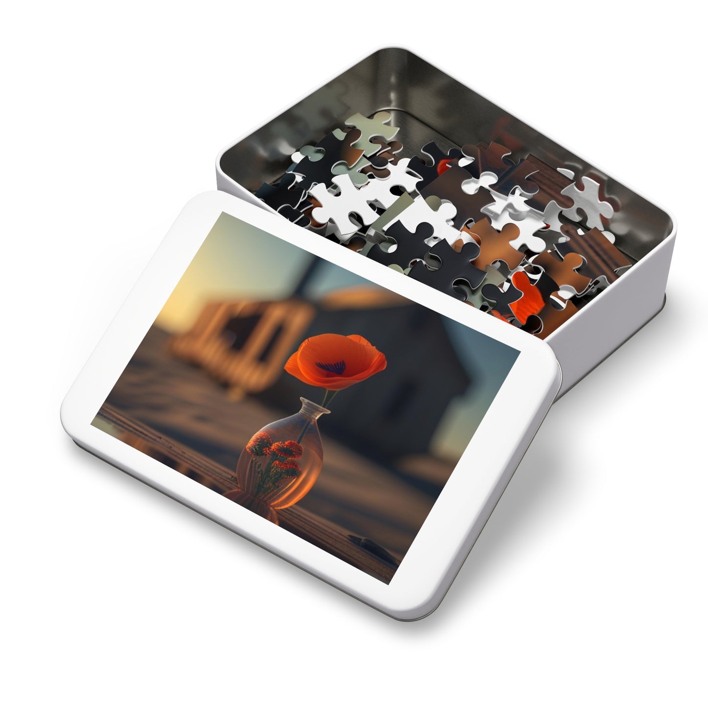 Jigsaw Puzzle (30, 110, 252, 500,1000-Piece) Orange Poppy in a Vase 3