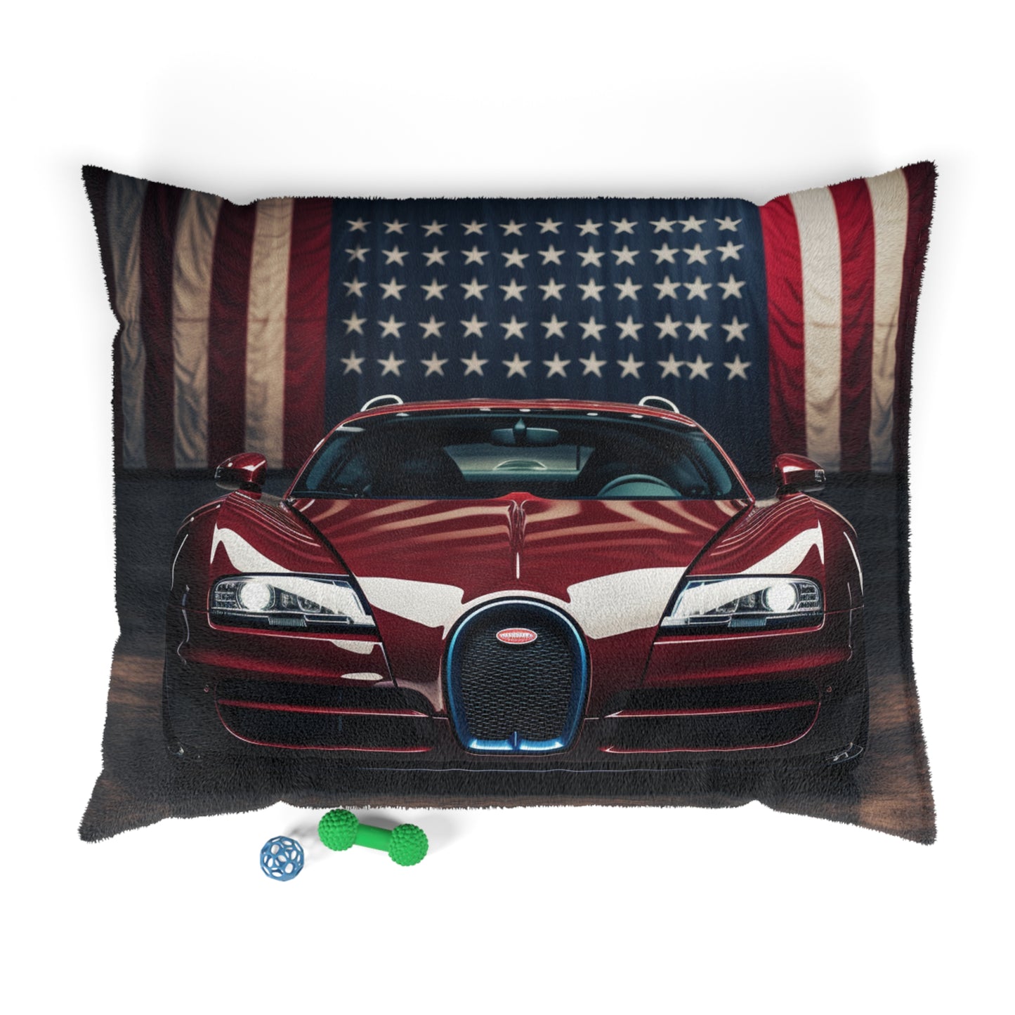 Pet Bed American Flag Background Bugatti 1