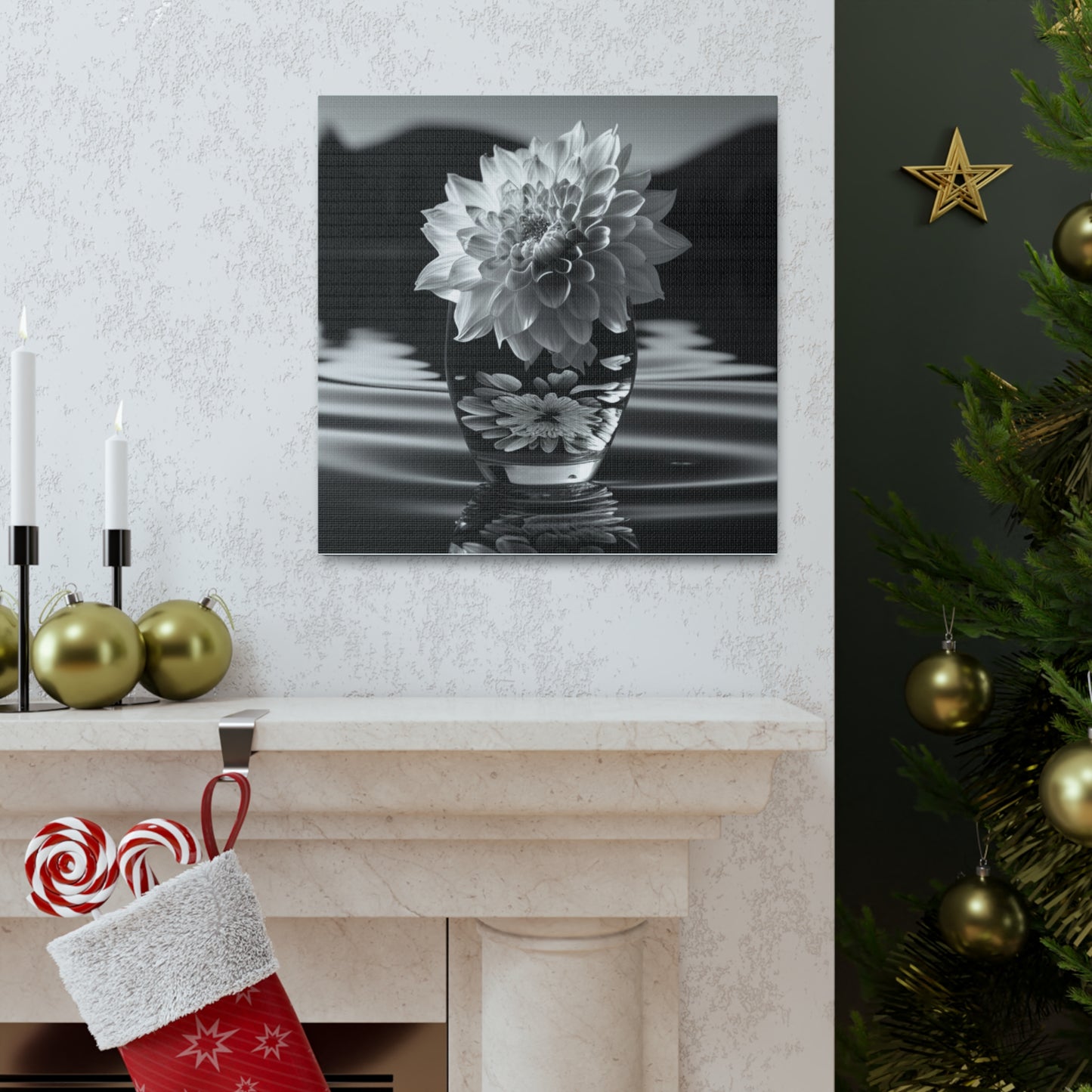 Canvas Gallery Wraps White Dahlia 4