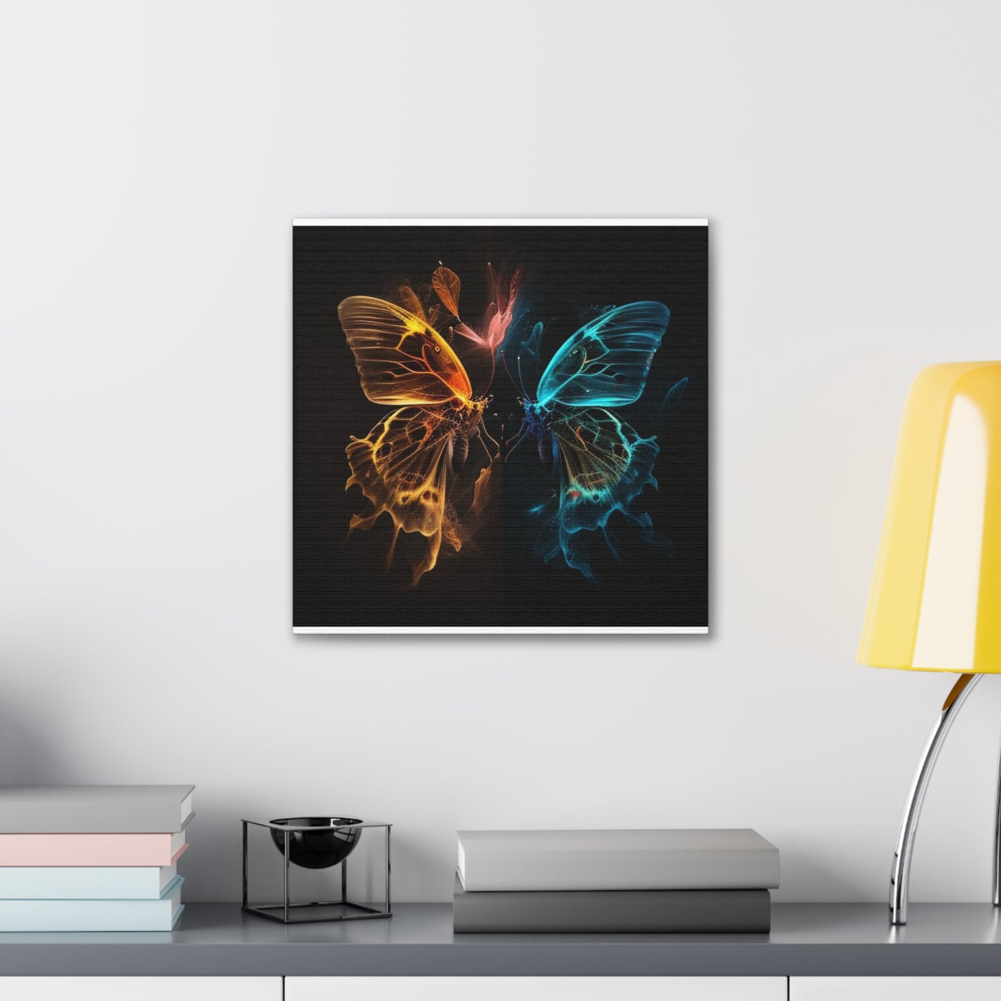 Canvas Gallery Wraps Kiss Neon Butterfly 4