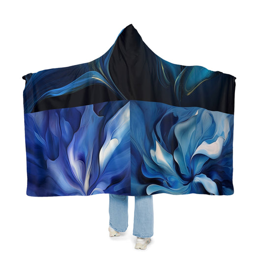 Snuggle Hooded Blanket Abstract Blue Tulip 5