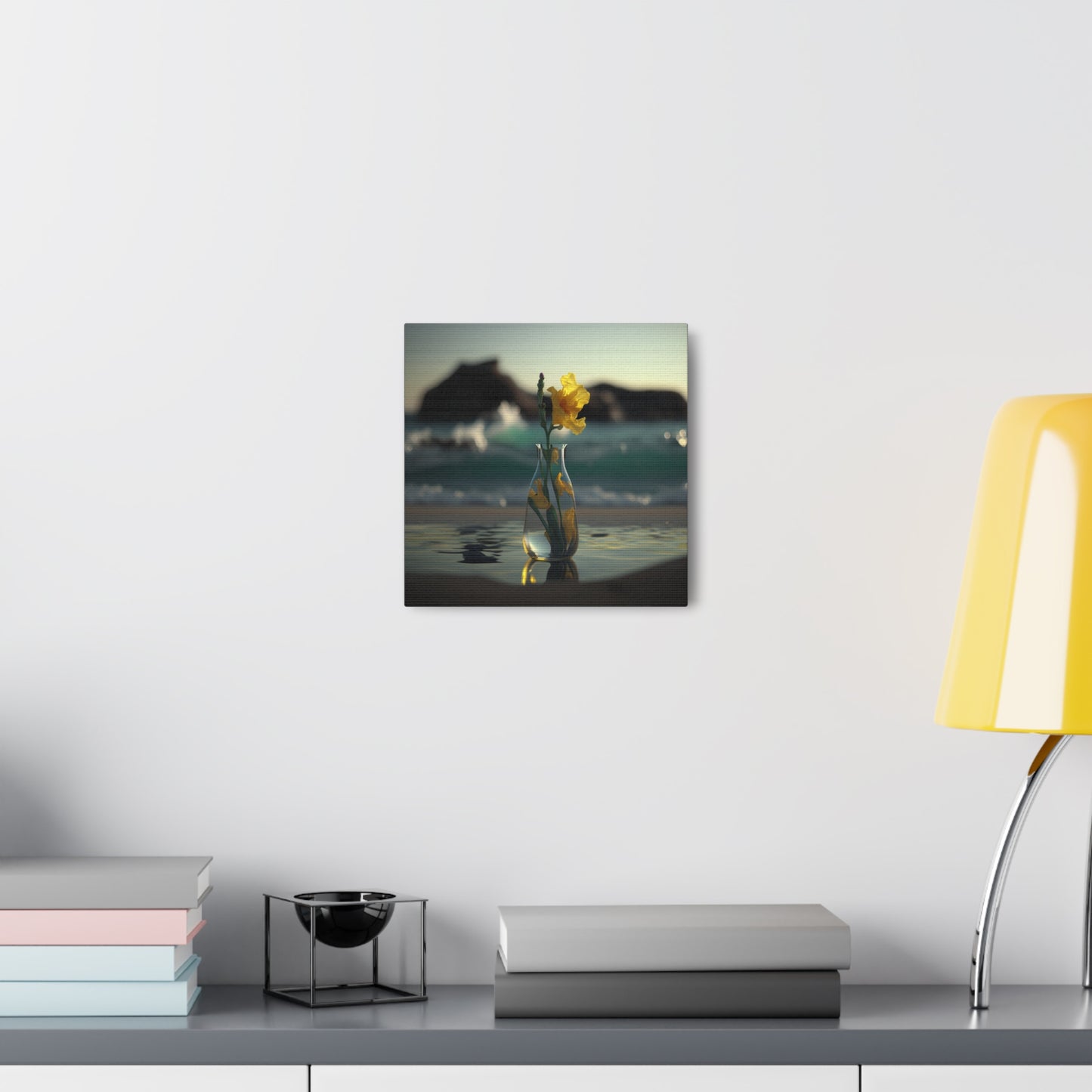Canvas Gallery Wraps Yellow Gladiolus glass 2