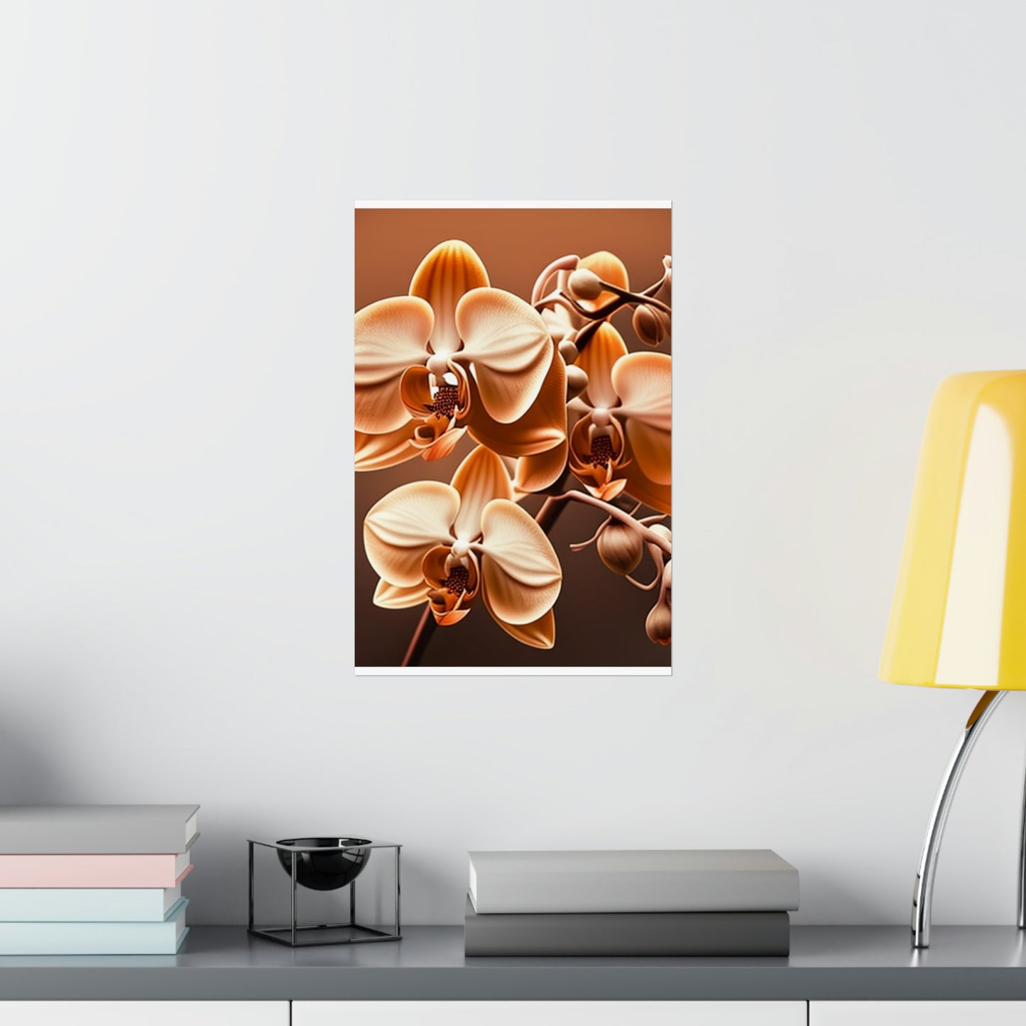 Premium Matte Vertical Posters orchid pedals 3