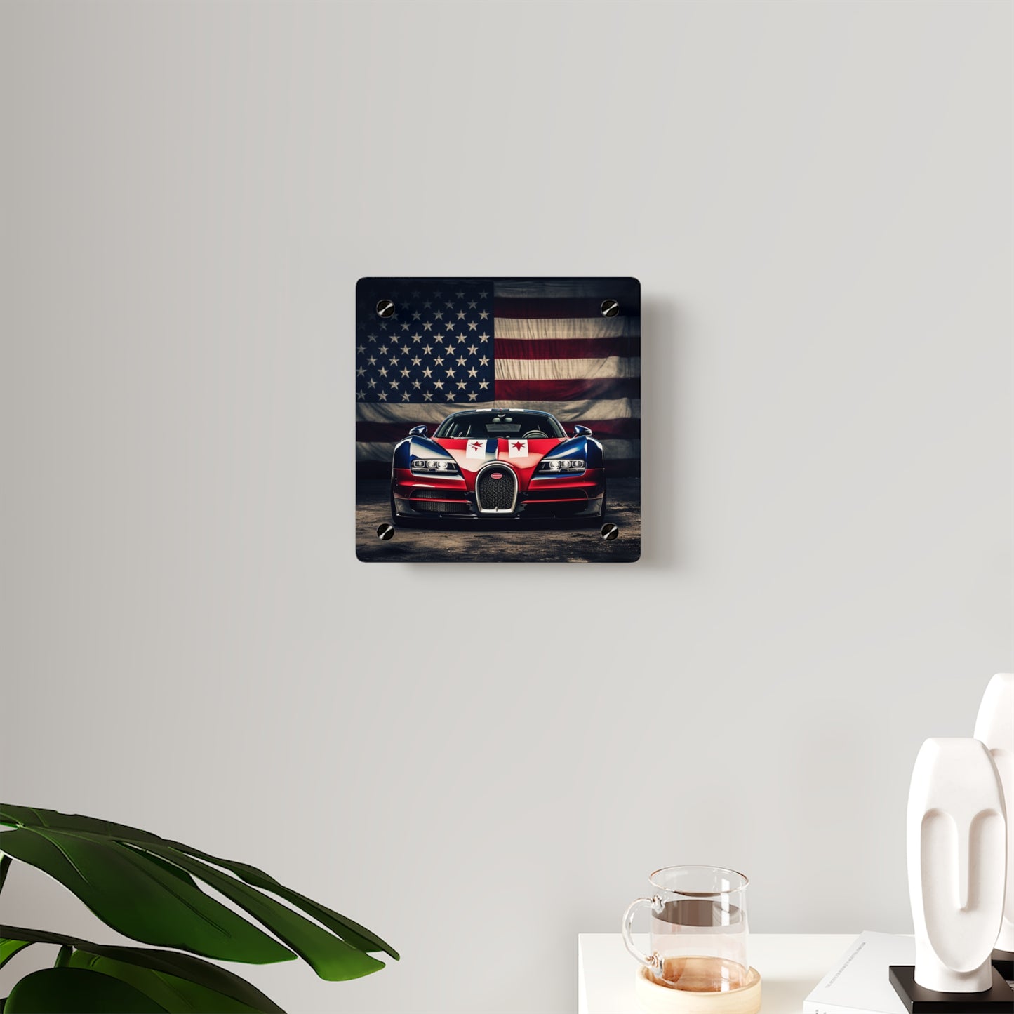 Acrylic Wall Art Panels Bugatti American Flag 3