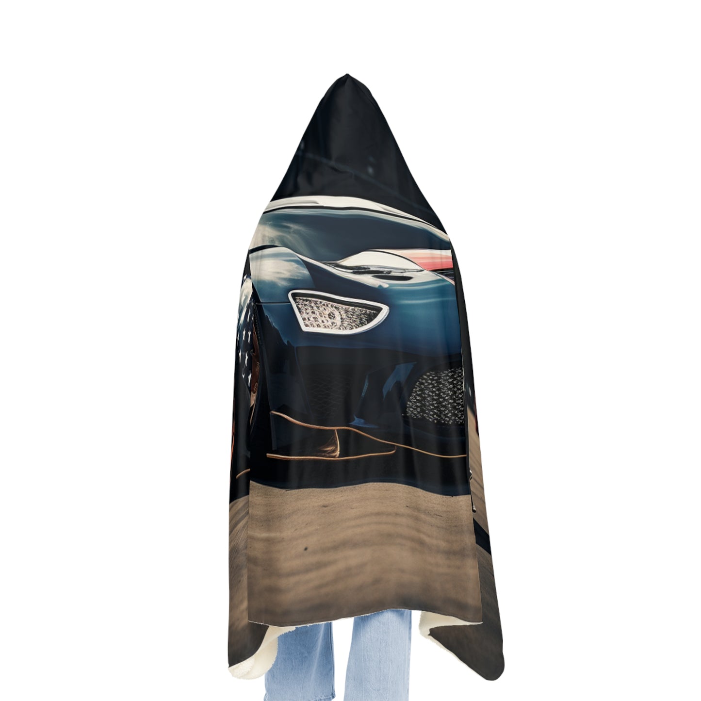 Snuggle Hooded Blanket Bugatti Flag American 2