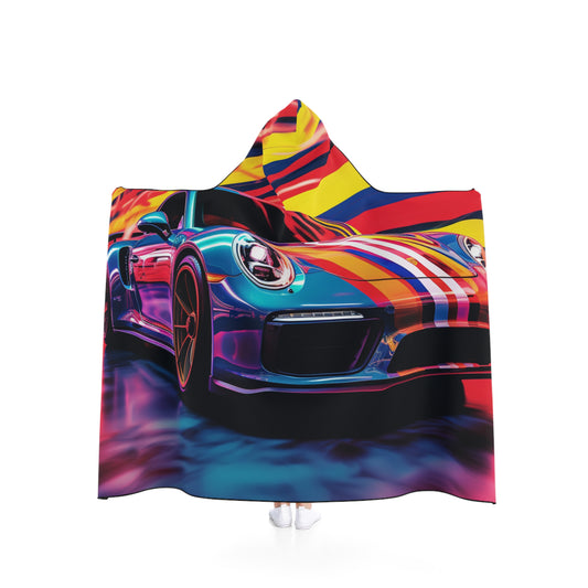 Hooded Blanket Macro American Flag Porsche 2