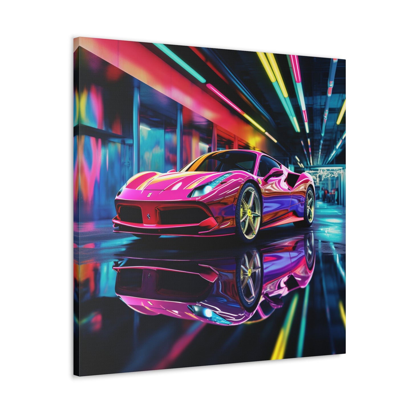 Canvas Gallery Wraps Pink Macro Ferrari 4