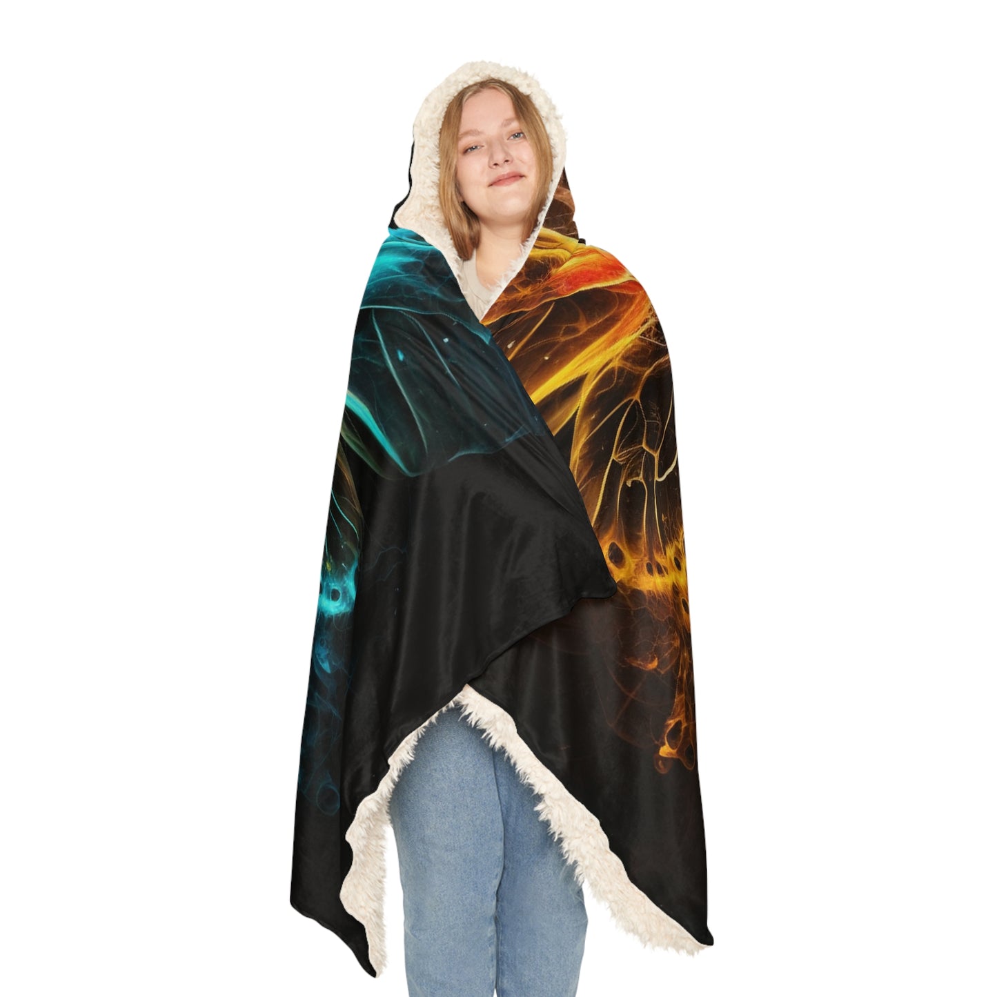 Snuggle Hooded Blanket Kiss Neon Butterfly 8