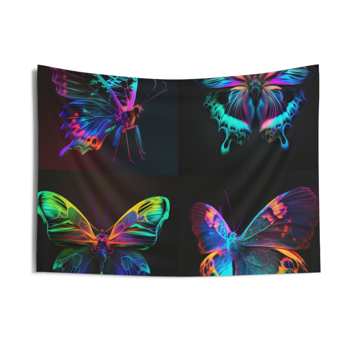 Indoor Wall Tapestries Raw Hyper Color Butterfly 5