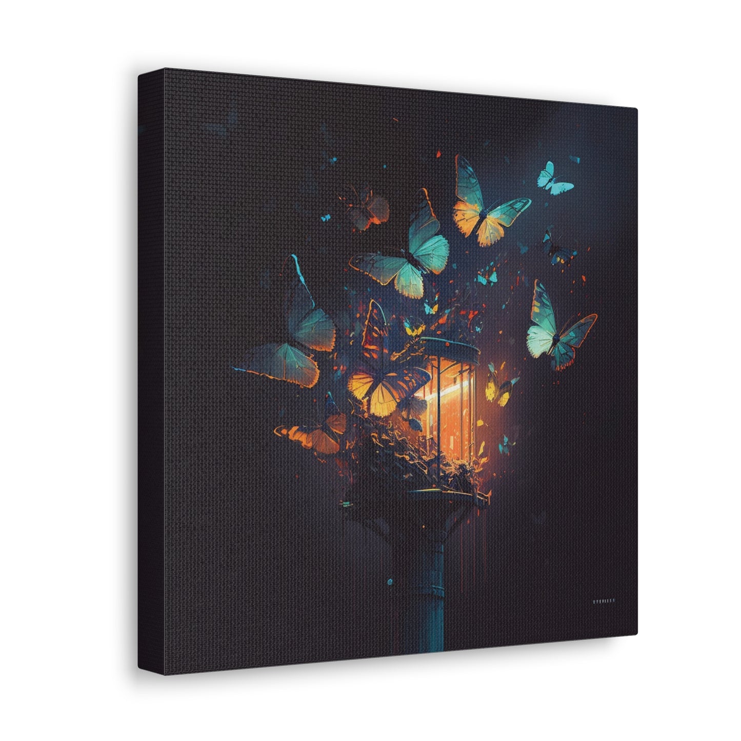 Canvas Gallery Wraps Street Light Butterfly 1