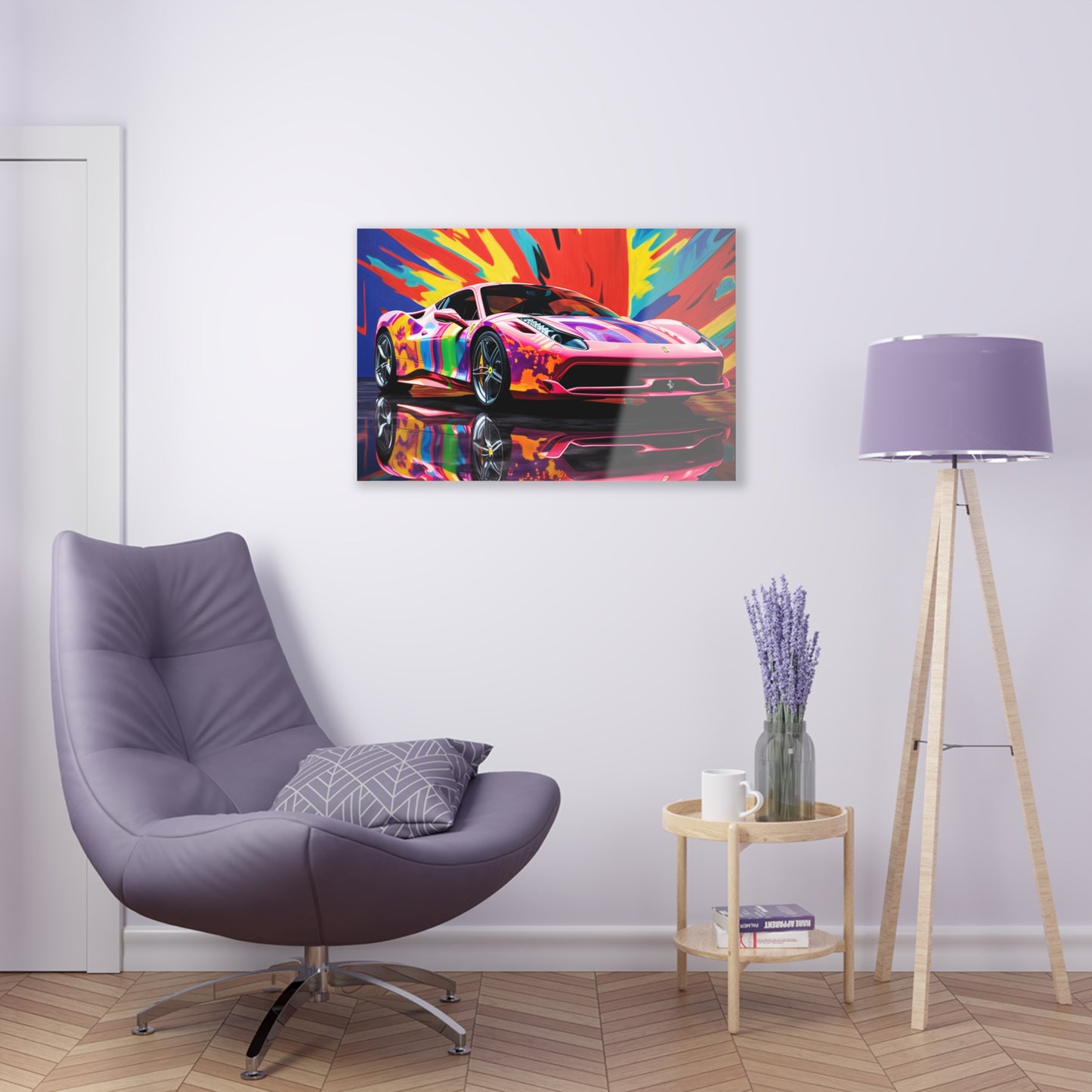 Acrylic Prints Hyper Colorfull Ferrari 3