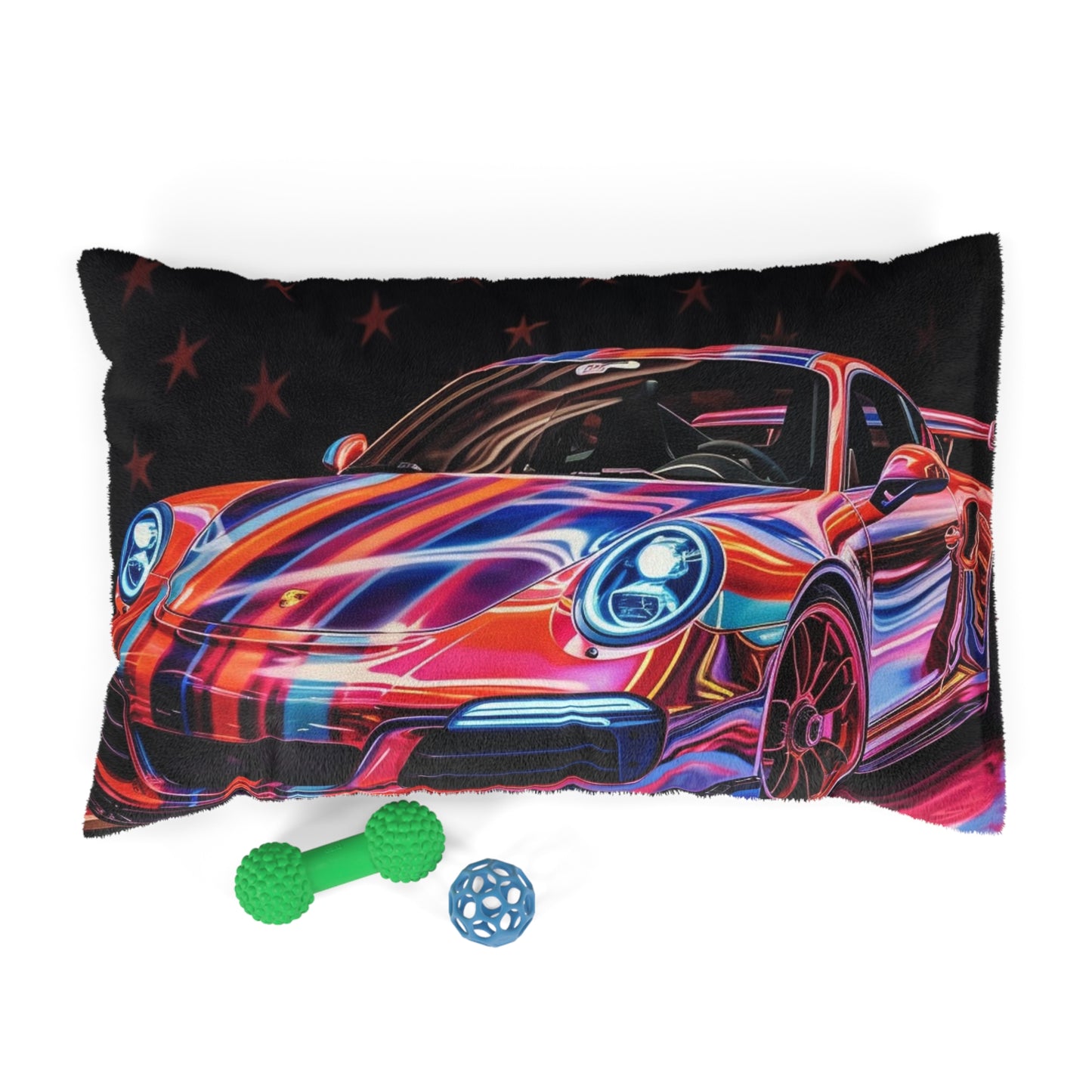 Pet Bed American Flag Colored Porsche 4