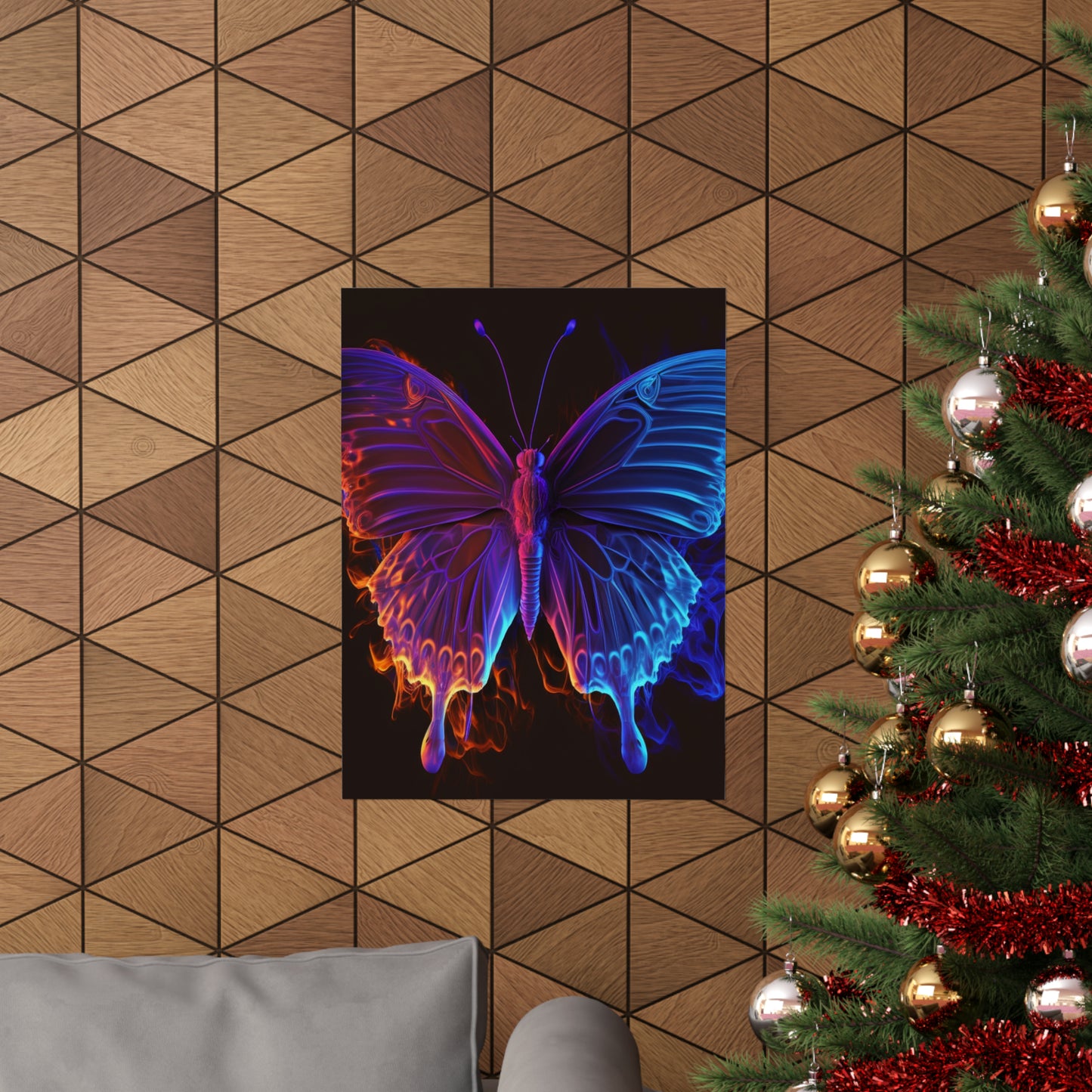 Premium Matte Vertical Posters Thermal Butterfly 1