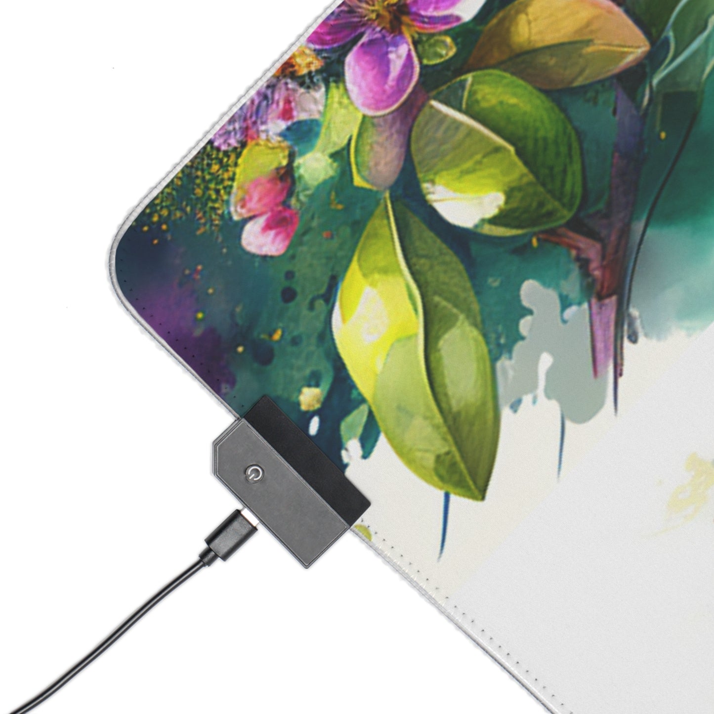 LED Gaming Mouse Pad Mother Nature Bright Spring Colors Realistic Watercolor 5