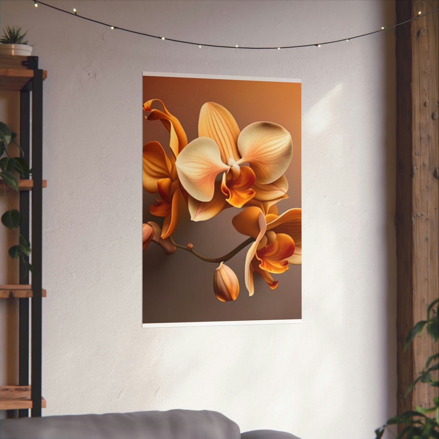 Premium Matte Vertical Posters orchid pedals 2