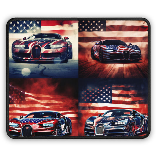 Gaming Mouse Pad  Abstract American Flag Background Bugatti 5