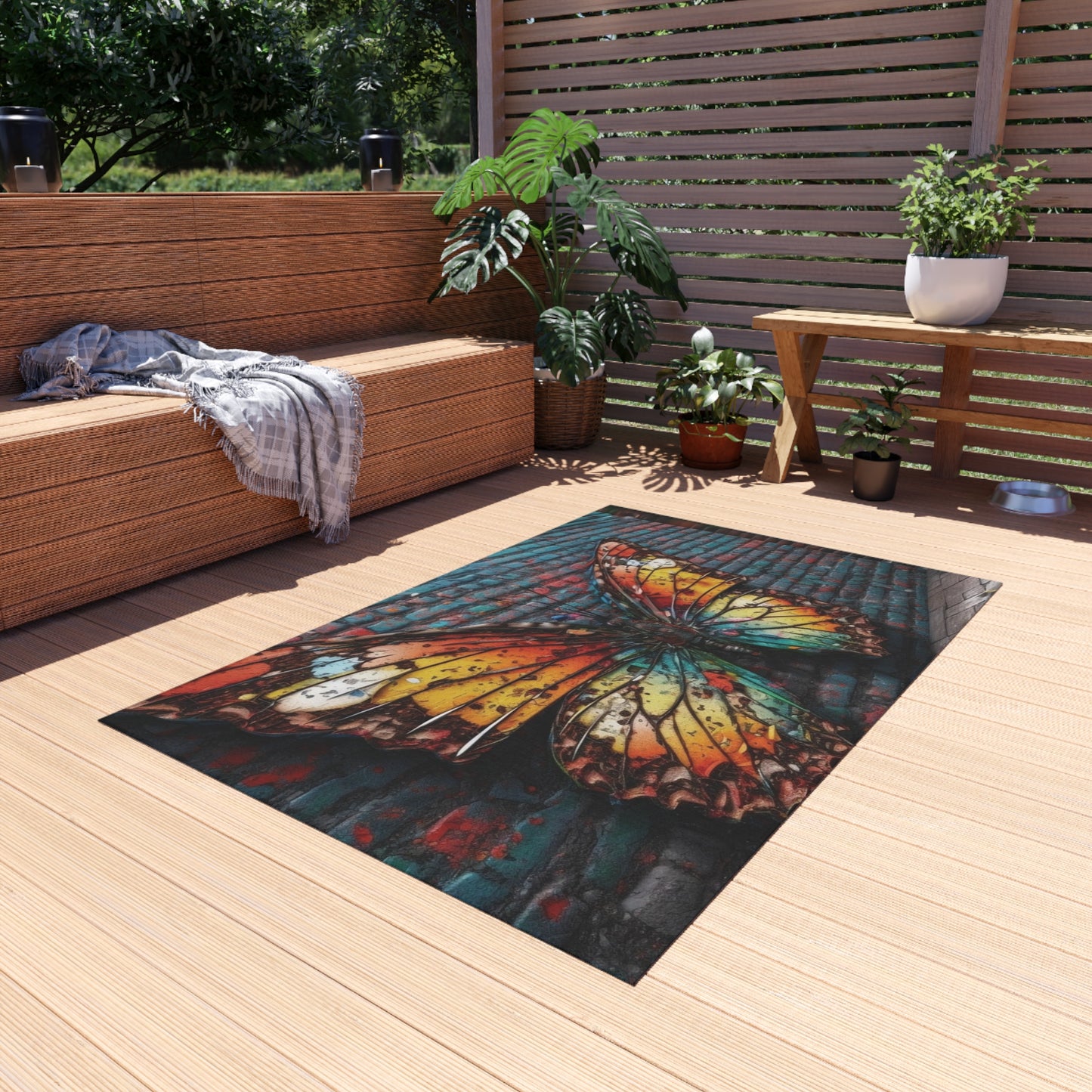 Outdoor Rug  Liquid Street Butterfly 2