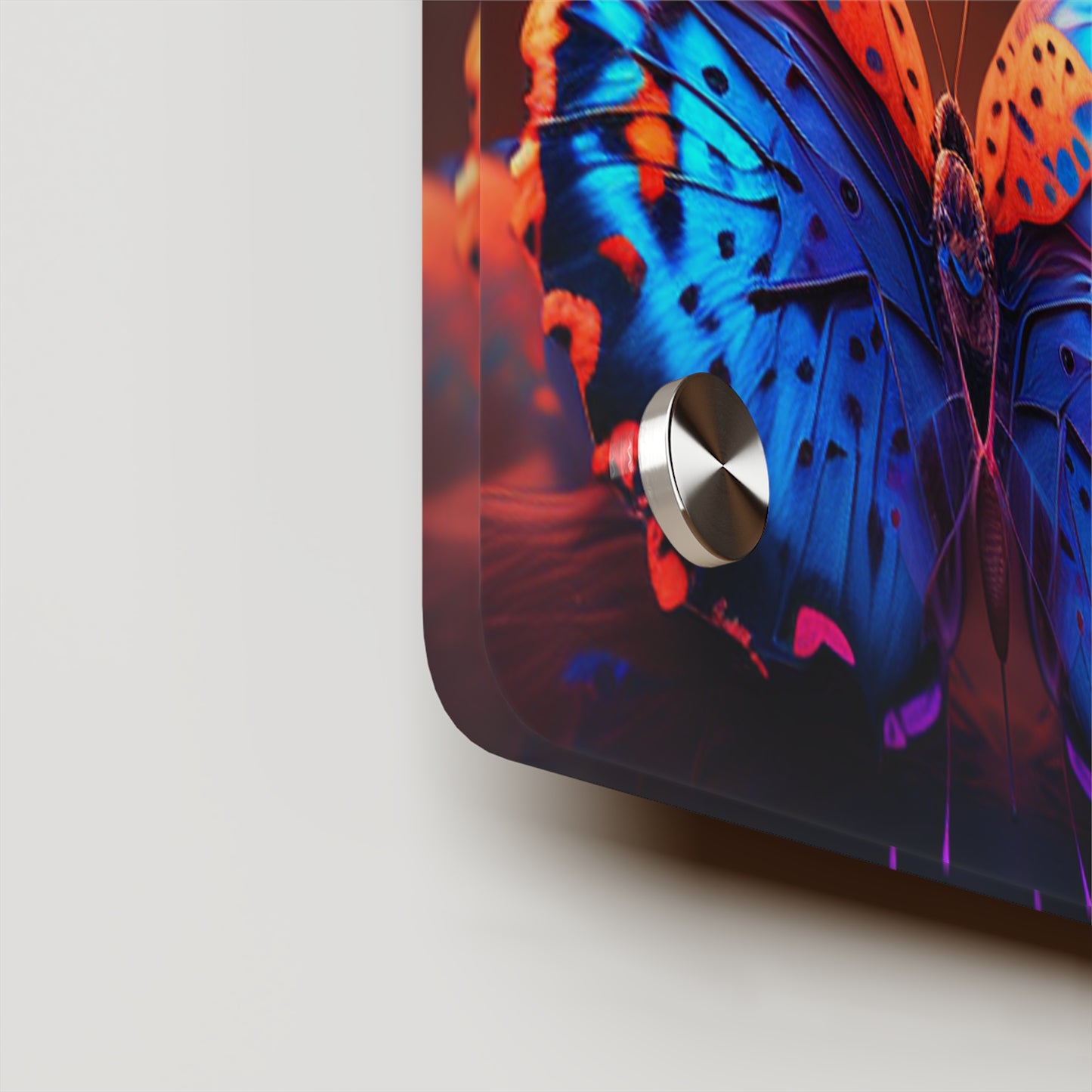 Acrylic Wall Art Panels Neon Butterfly Macro 5