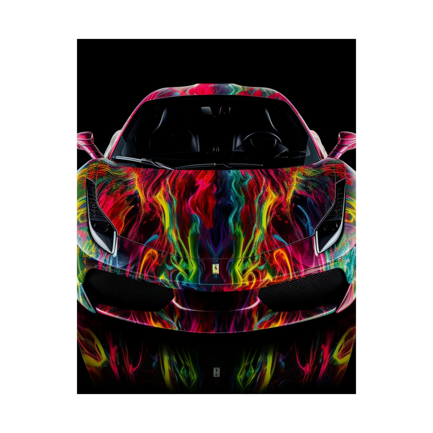 Premium Matte Vertical Posters Ferrari Color 1