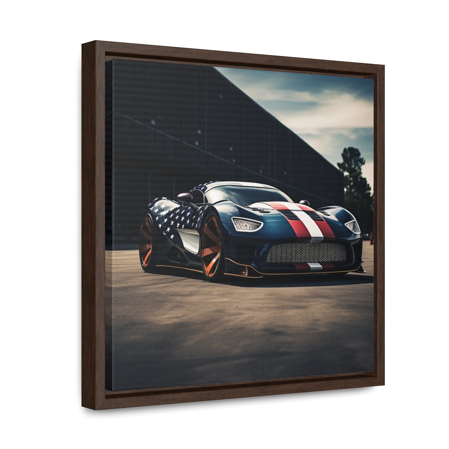 Gallery Canvas Wraps, Square Frame Bugatti Flag American 2