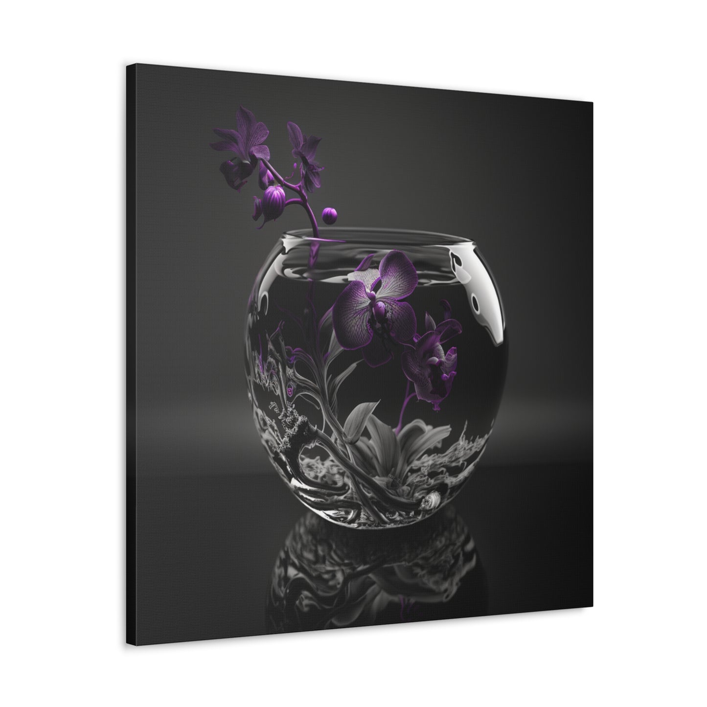 Canvas Gallery Wraps Purple Orchid Glass vase 3