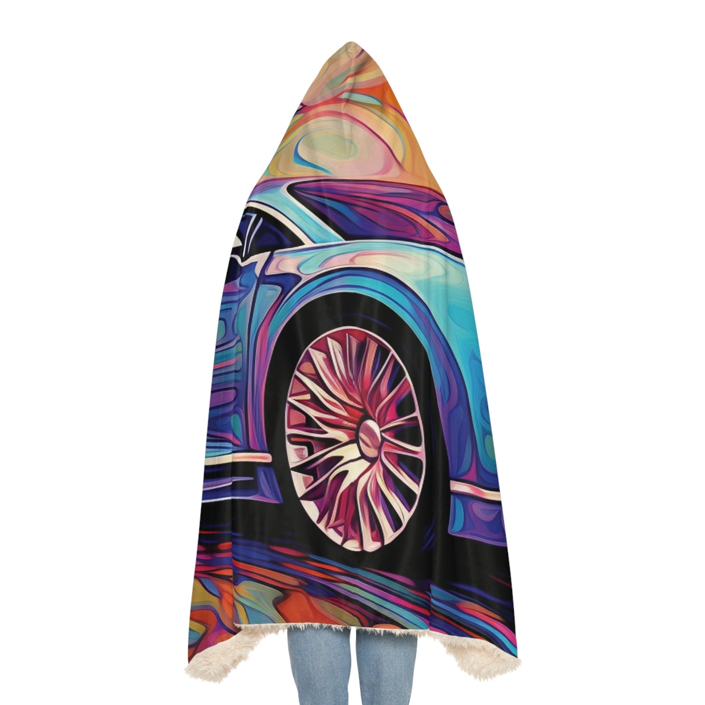 Snuggle Hooded Blanket Bugatti Abstract Concept 3