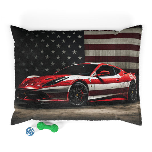 Pet Bed American Flag Background Ferrari 1