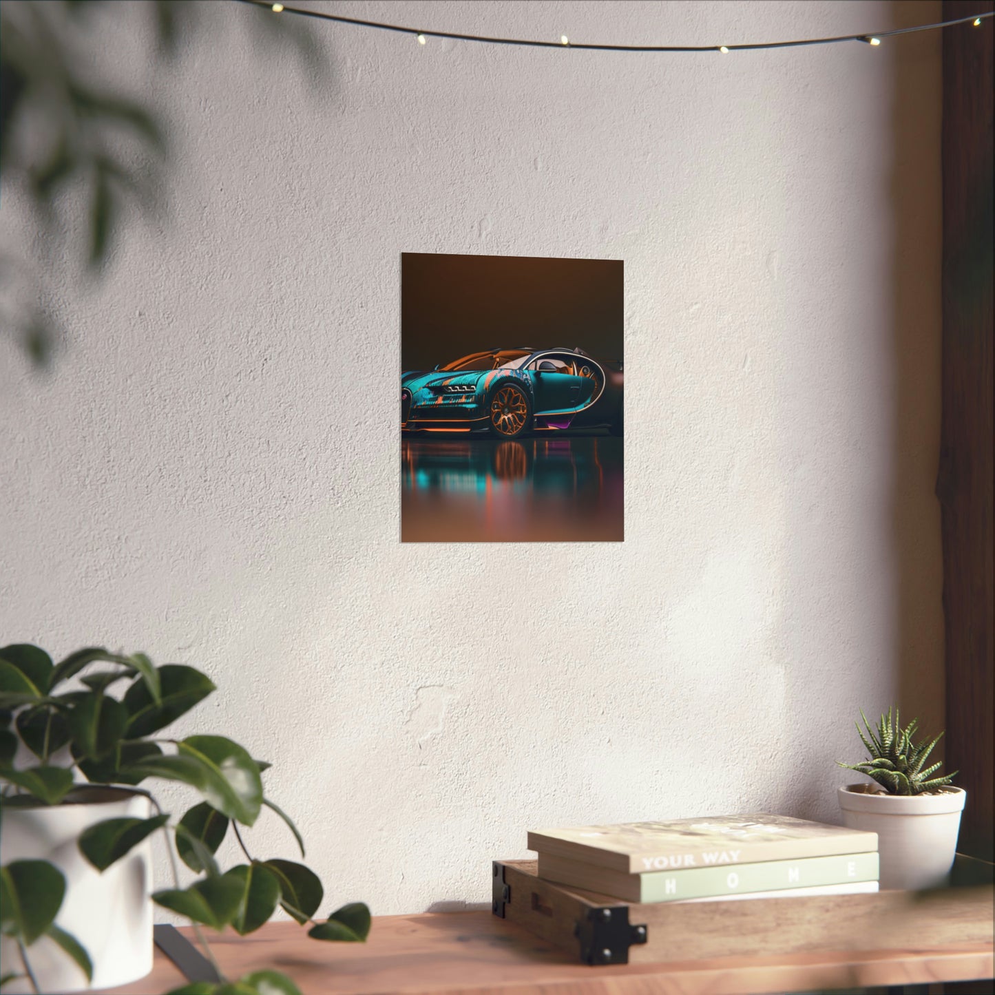 Premium Matte Vertical Posters Bugatti Blue 2