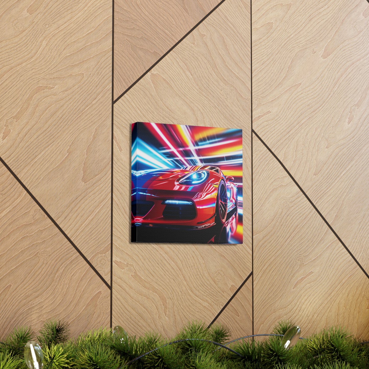 Canvas Gallery Wraps Macro Flag Ferrari 1