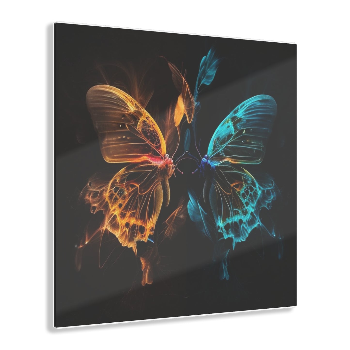 Acrylic Prints Kiss Neon Butterfly 2