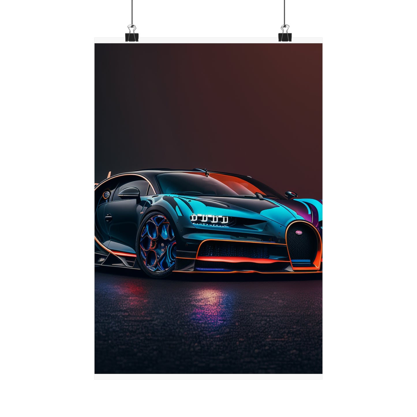 Premium Matte Vertical Posters Bugatti Chiron Super 1