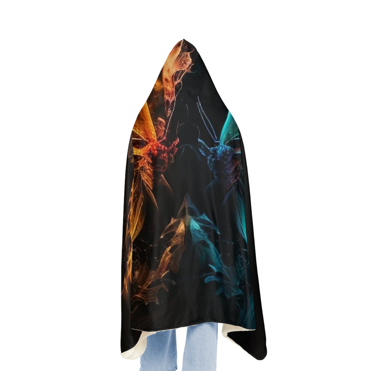 Snuggle Hooded Blanket Neon Glo Butterfly 4