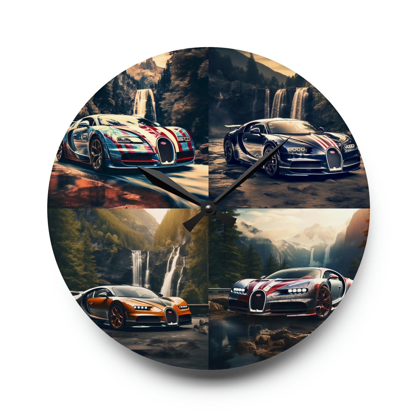 Acrylic Wall Clock Bugatti Waterfall 5