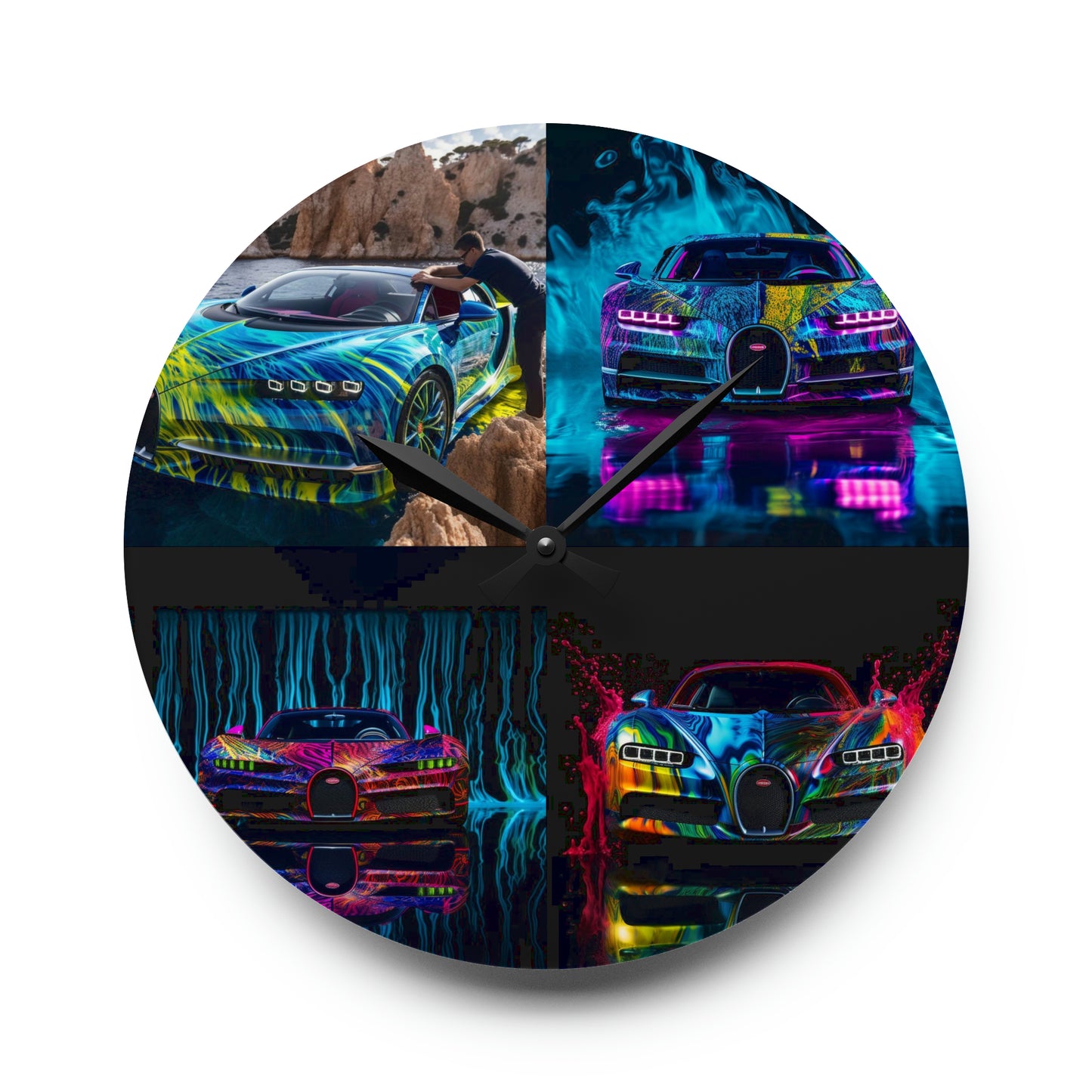 Acrylic Wall Clock Bugatti Water 5