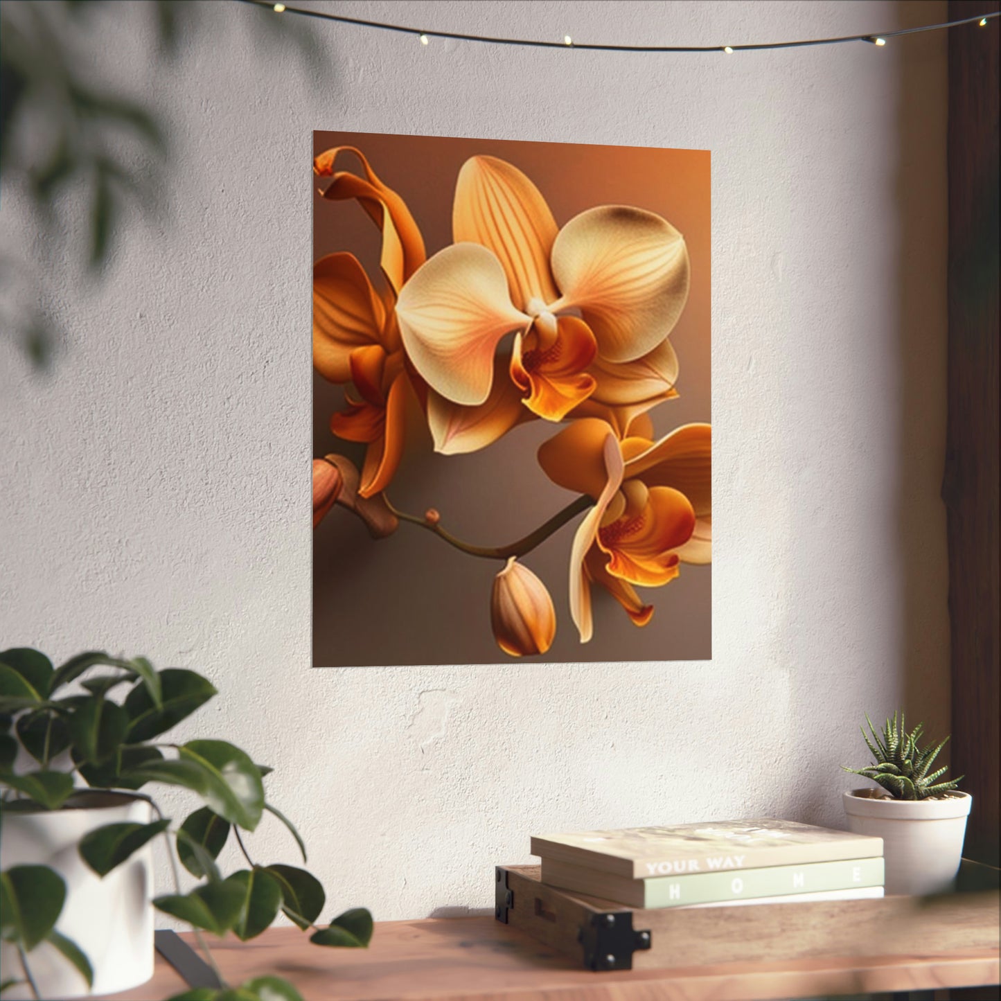 Premium Matte Vertical Posters orchid pedals 2