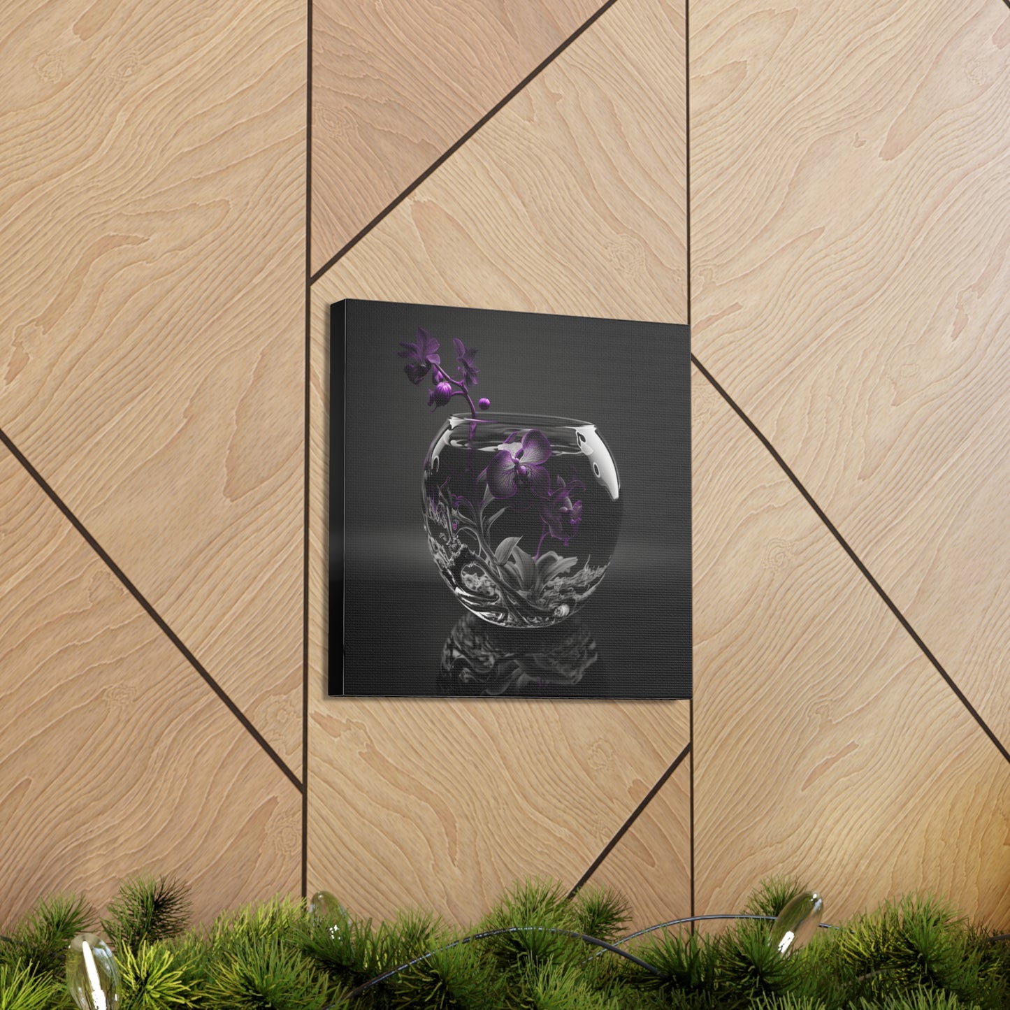 Canvas Gallery Wraps Purple Orchid Glass vase 3
