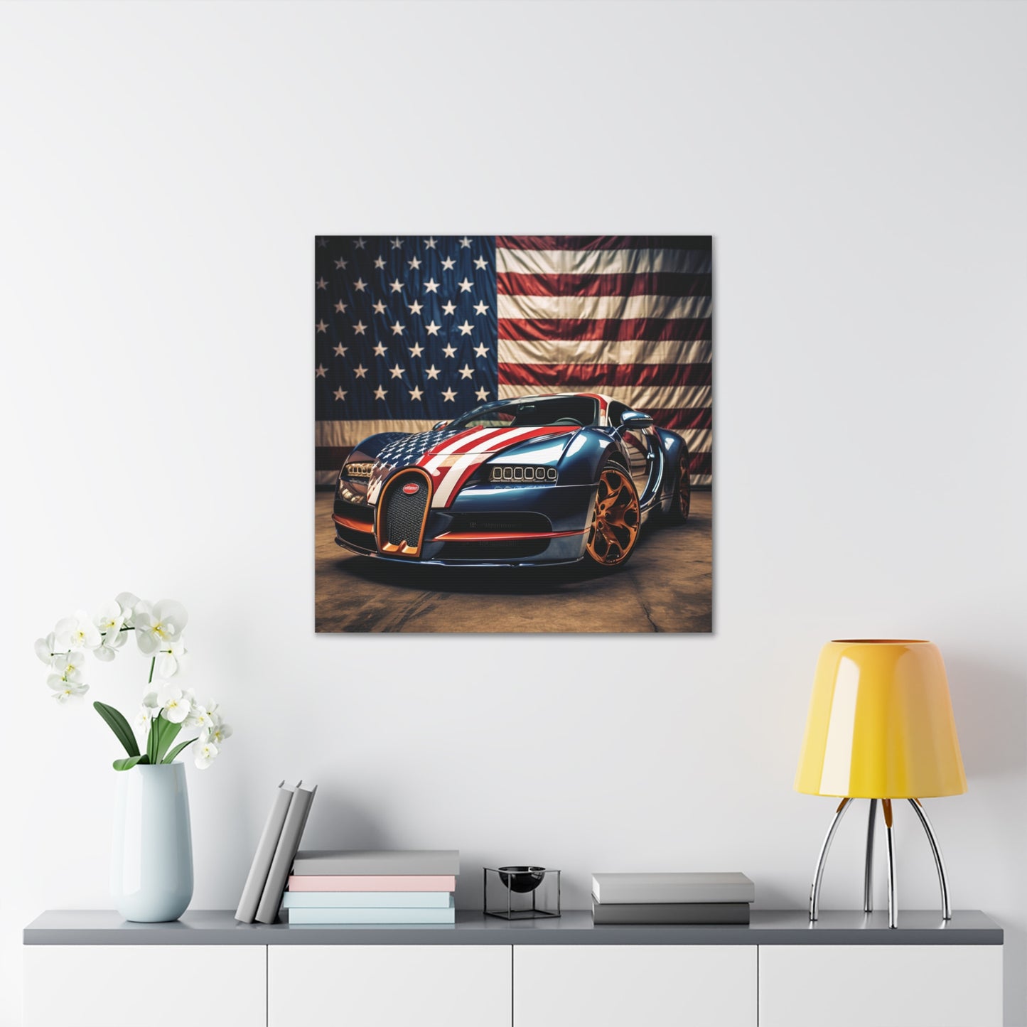 Canvas Gallery Wraps Bugatti Flag American 4