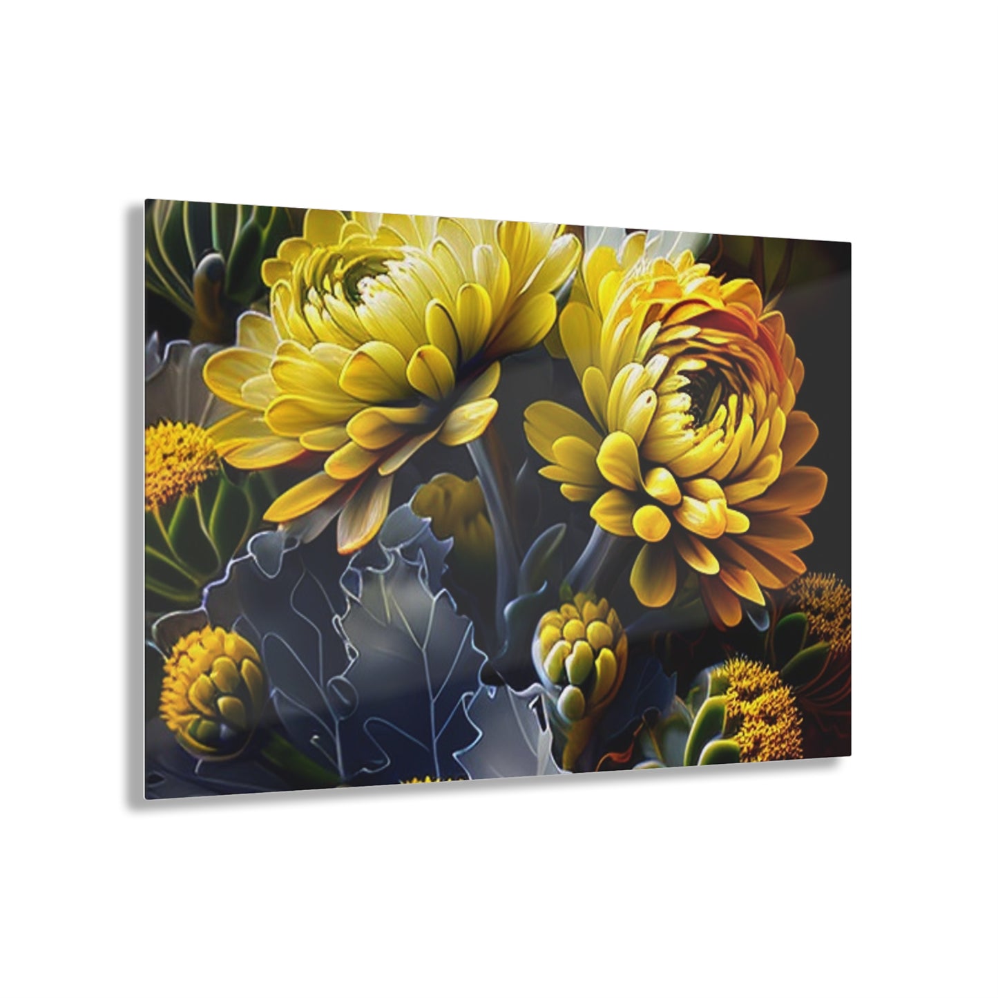 Acrylic Prints Yellow Hermosas Flores Amarillas 1