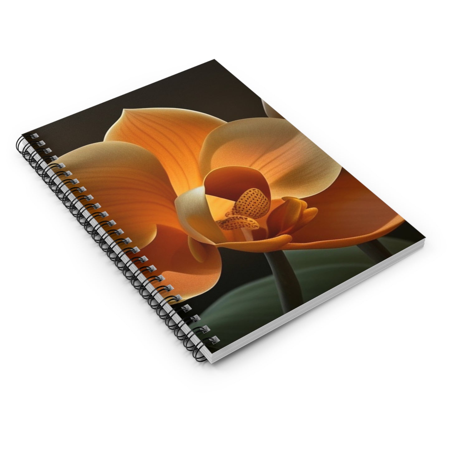 Spiral Notebook - Ruled Line Orange Orchid 4