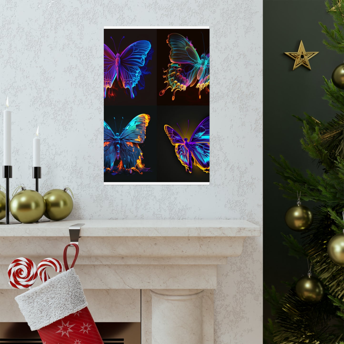 Premium Matte Vertical Posters Thermal Butterfly 5