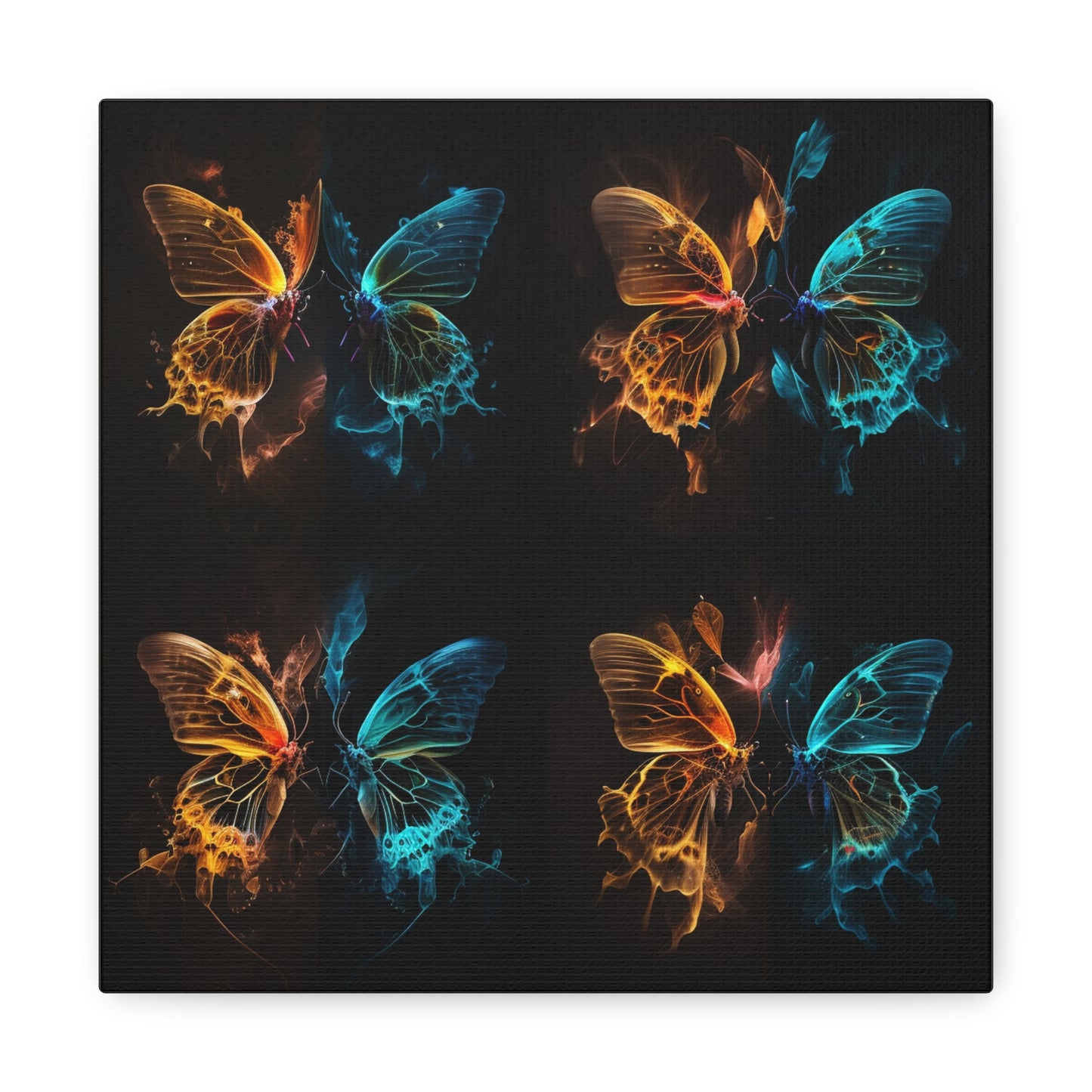 Canvas Gallery Wraps Kiss Neon Butterfly 5