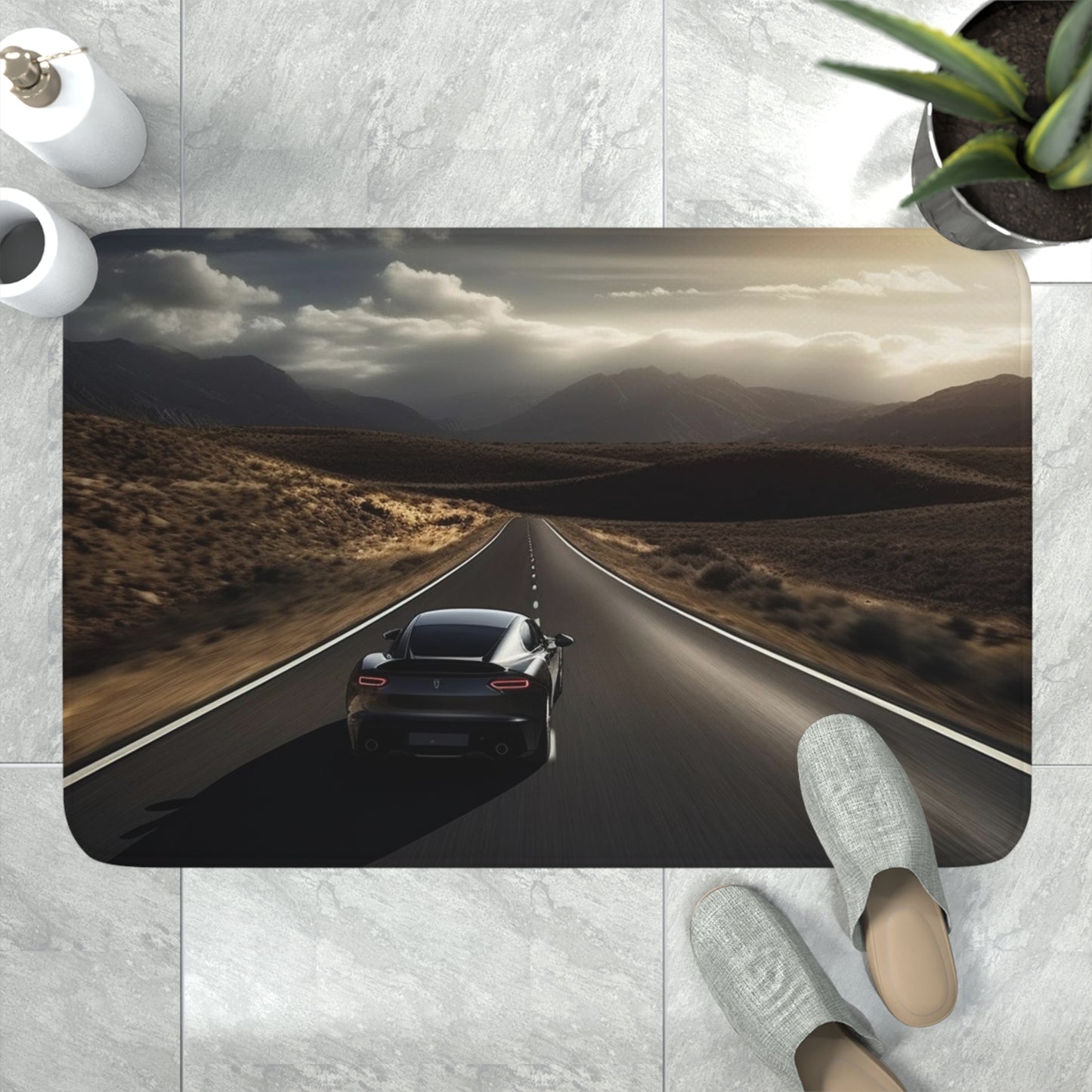 Memory Foam Bath Mat Ferrari Road 3