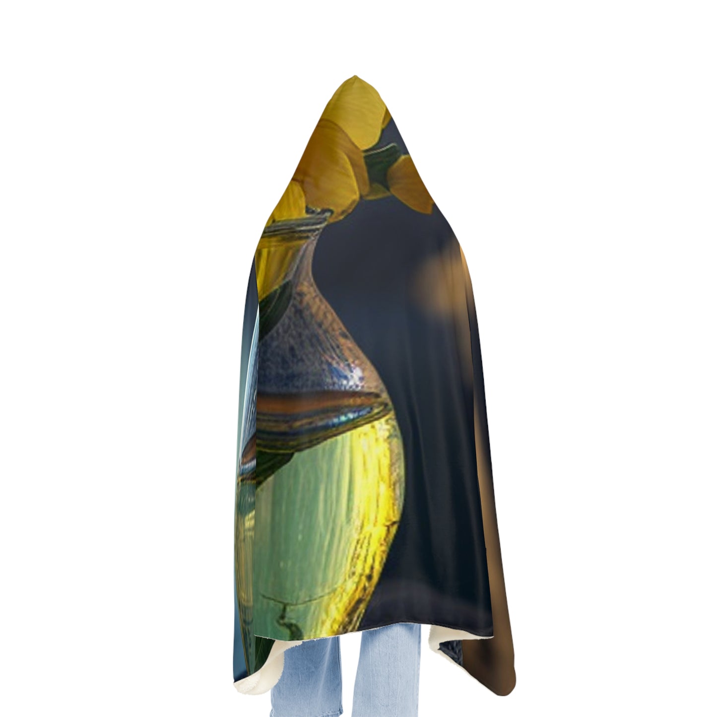 Snuggle Hooded Blanket Yellow Gladiolus glass 3