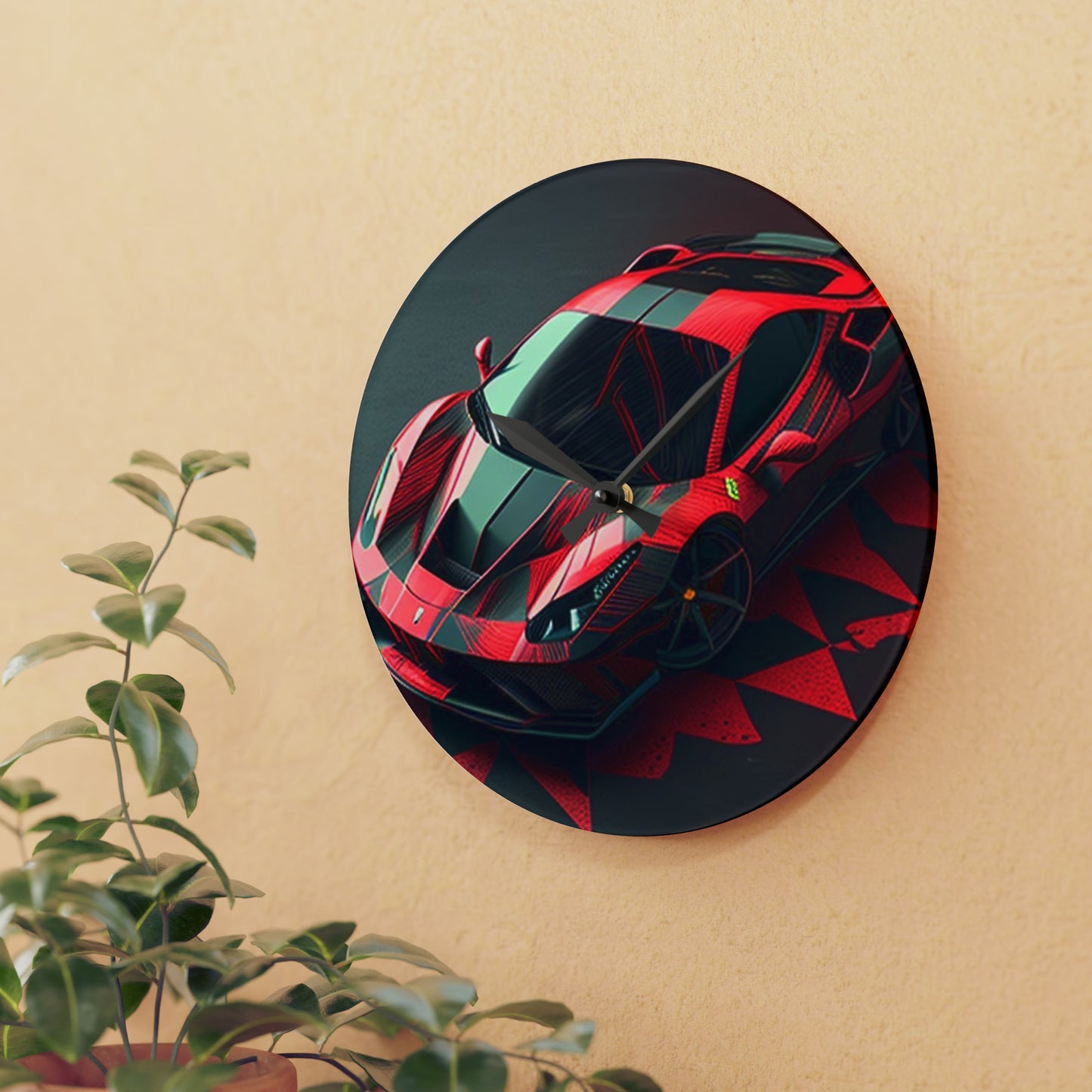 Acrylic Wall Clock Ferrari Hyper 2