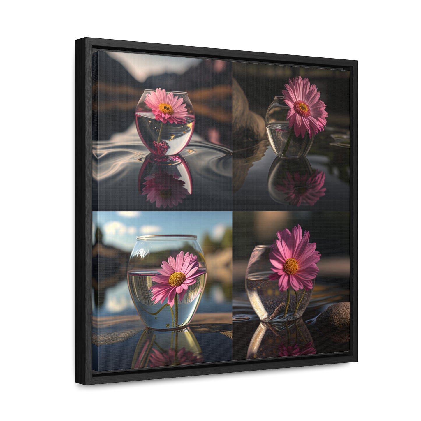 Gallery Canvas Wraps, Square Frame Pink Daisy 5