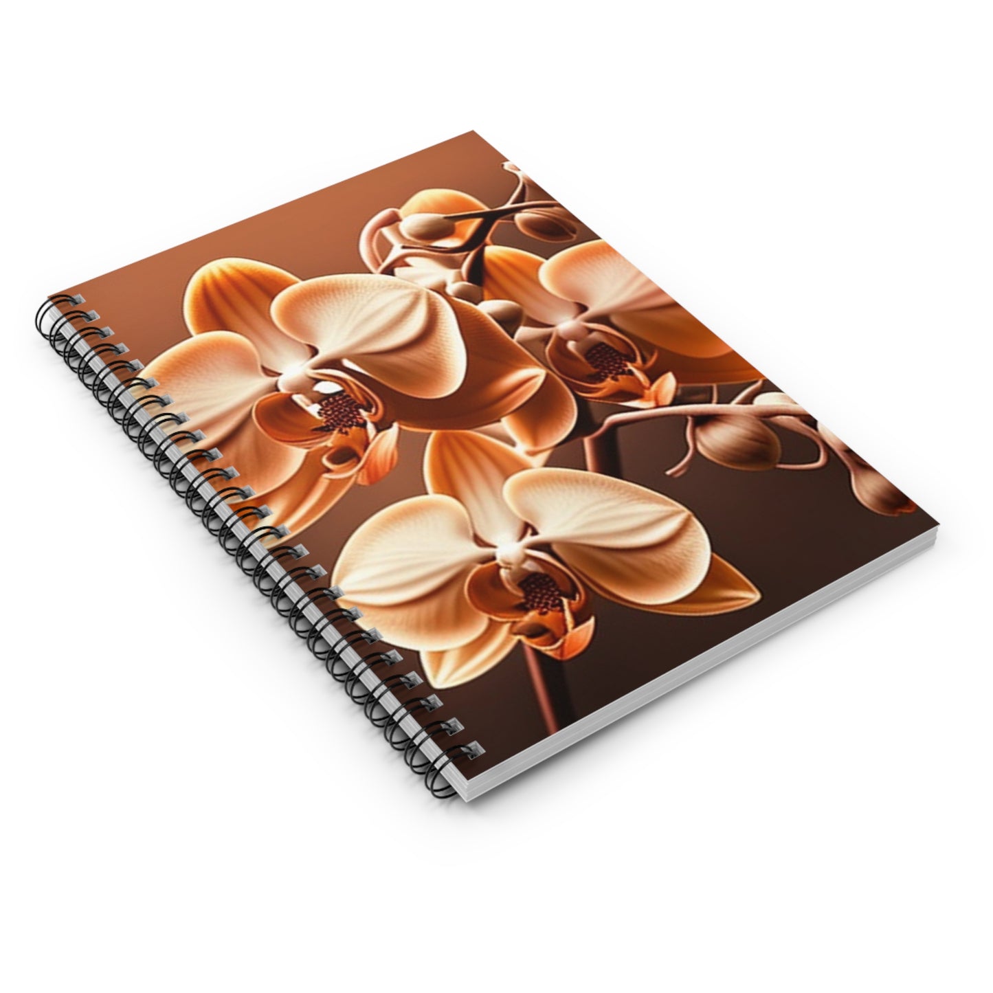 Spiral Notebook - Ruled Line orchid pedals 3